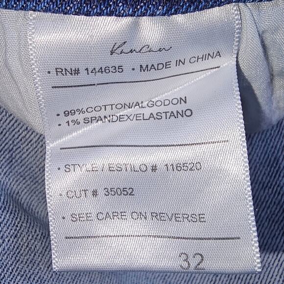 Kancan Stonewash Distressed Tapered Skinny Size 32 Stretchy, Waist from 18-20 - Picture 8 of 14